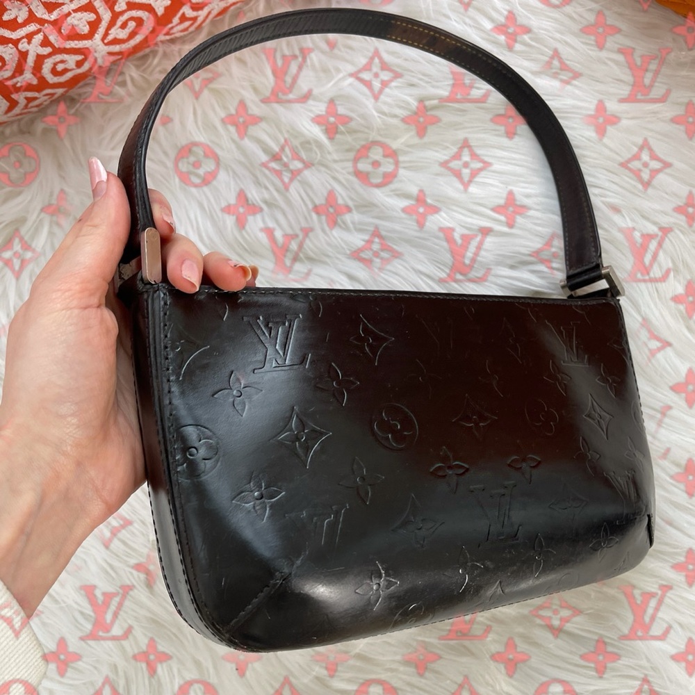 Louis Vuitton vernis black shoulder bag mat fowler - Picture 1 of 15